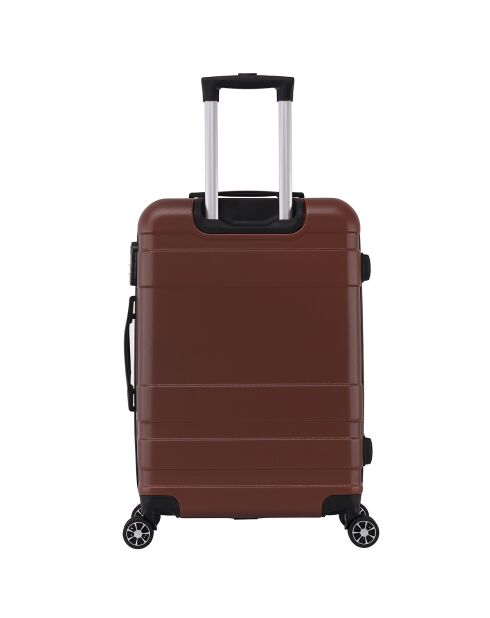 Valise Cabine XXS 4 roues doubles Lyra 42 cm marron
