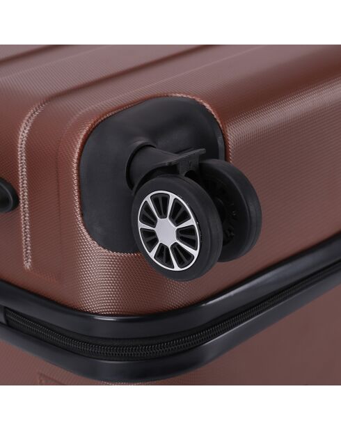 Valise Cabine XXS 4 roues doubles Lyra 42 cm marron