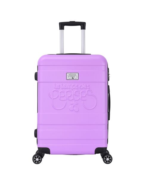 Valigia da cabina Lyra 4 ruote doppie 55 cm viola