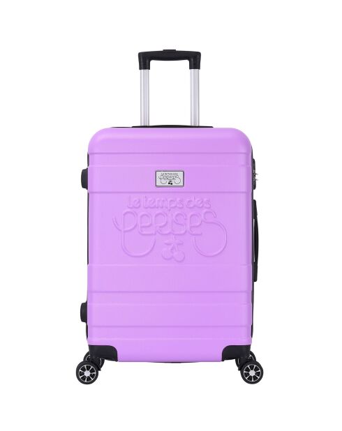Valise Cabine 4 roues doubles Lyra 55 cm violette