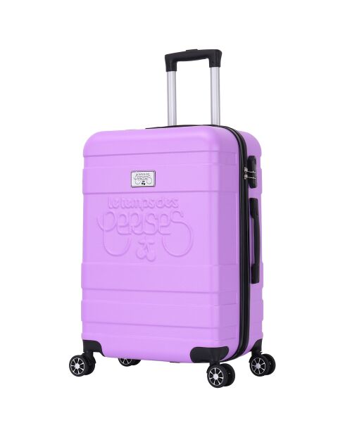 Valise Cabine 4 roues doubles Lyra 55 cm violette