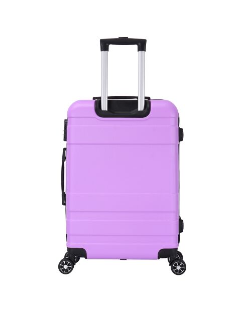 Valise Cabine 4 roues doubles Lyra 55 cm violette