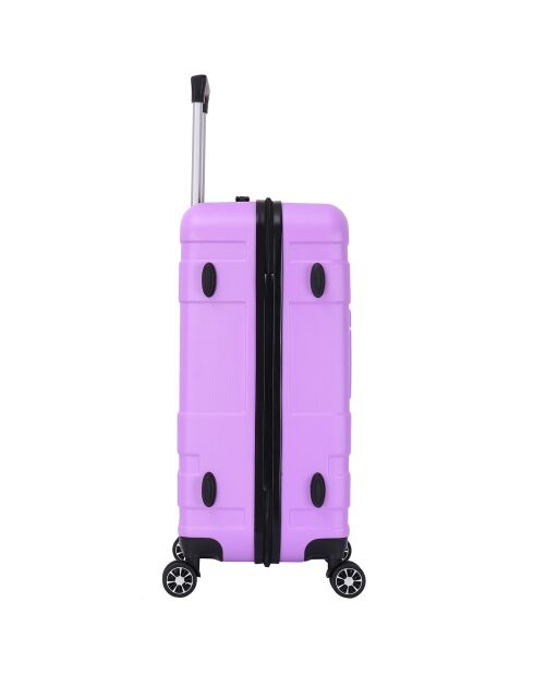Valise Cabine 4 roues doubles Lyra 55 cm violette