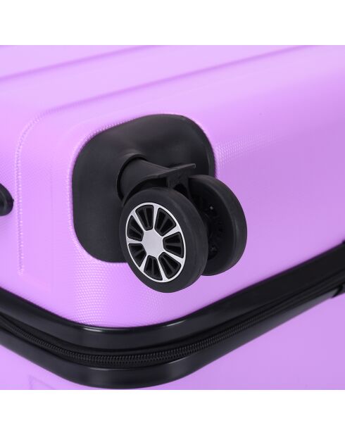 Valise Cabine 4 roues doubles Lyra 55 cm violette