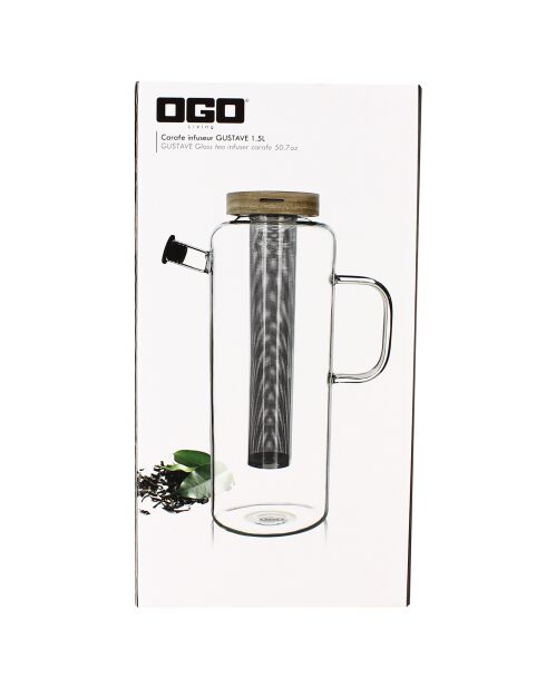 Carafe infuseur Gustave transparente -  1.5L
