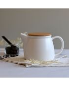Théière Mona en porcelaine blanche -  1L
