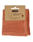 2 Serviettes de table Origin paprika - 40x40 cm