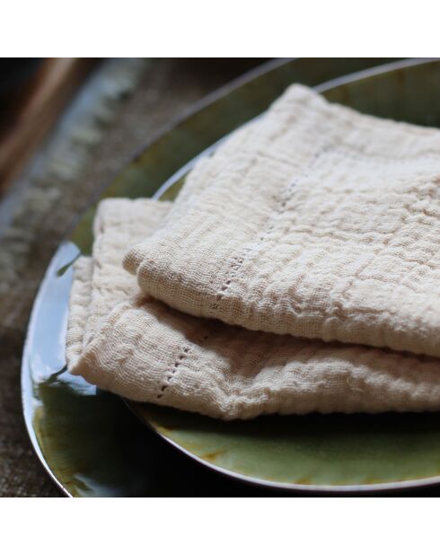 2 Serviettes de table Origin cumin - 40x40 cm