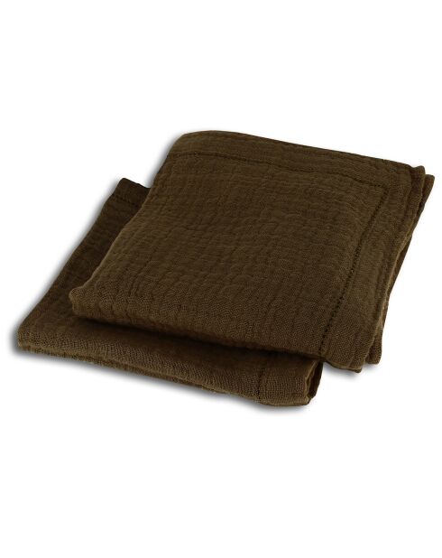2 Serviettes de table Origin kaki - 40x40 cm