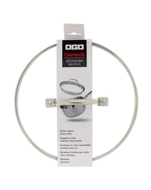 Couvercle en vert transparent - 24 cm