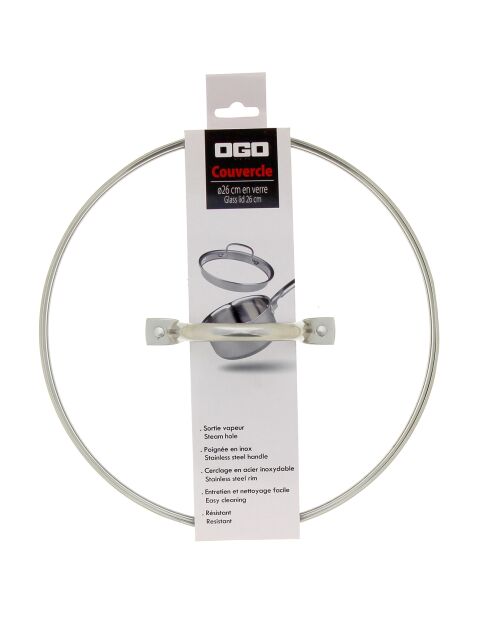 Couvercle en vert transparent - 26 cm