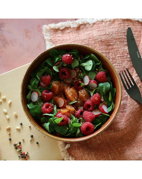 Poke Bowl en grès rouge - D.18 cm