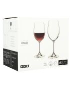 6 Verres à vin Oslo transparents -  35cl