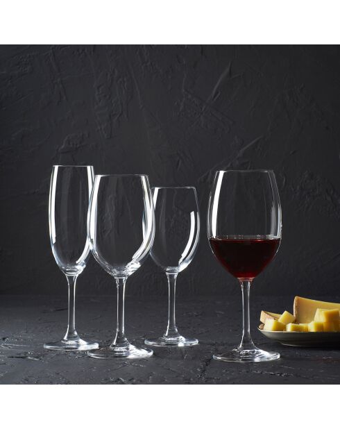 6 Verres à vin Oslo transparents -  35cl