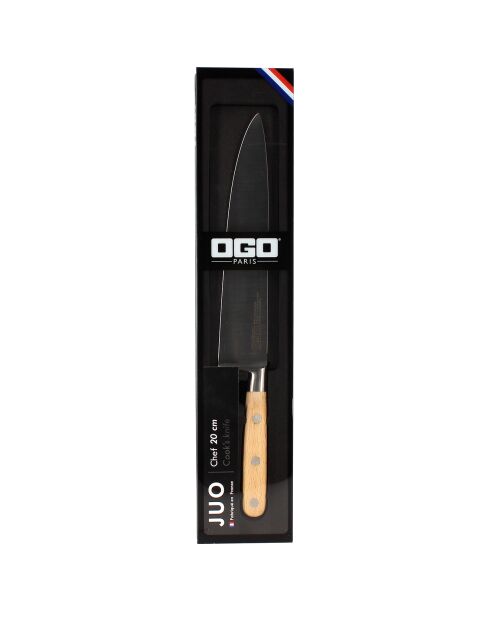 Couteau chef Juo bois/gris - 20 cm