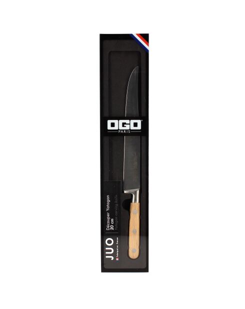 Couteau à découper Juo bois/gris - 20 cm
