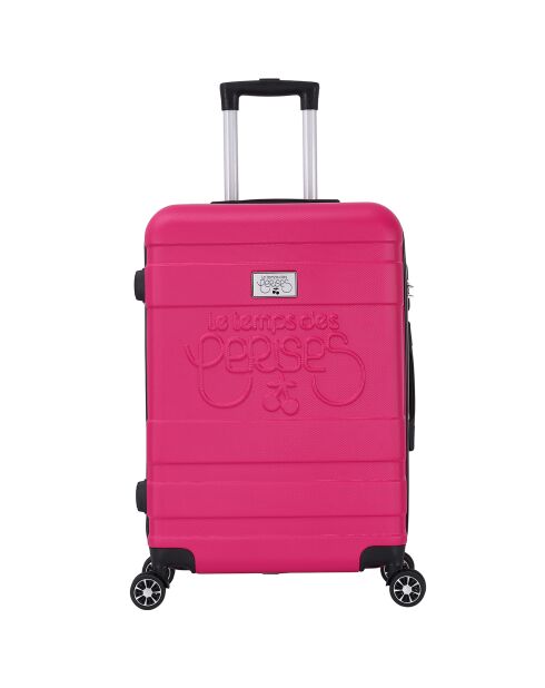 Valise Cabine 4 roues doubles Lyra 55 cm rose