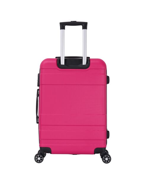 Maleta Lyra Cabin con 4 ruedas dobles, 55 cm, rosa
