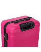 Valise Cabine 4 roues doubles Lyra 55 cm rose