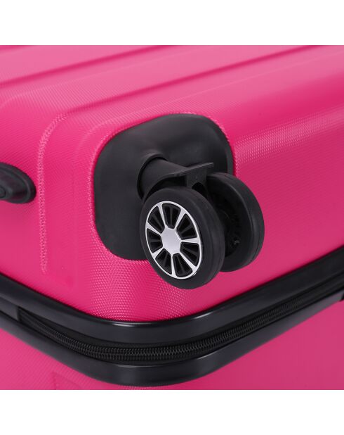 Valise Cabine 4 roues doubles Lyra 55 cm rose