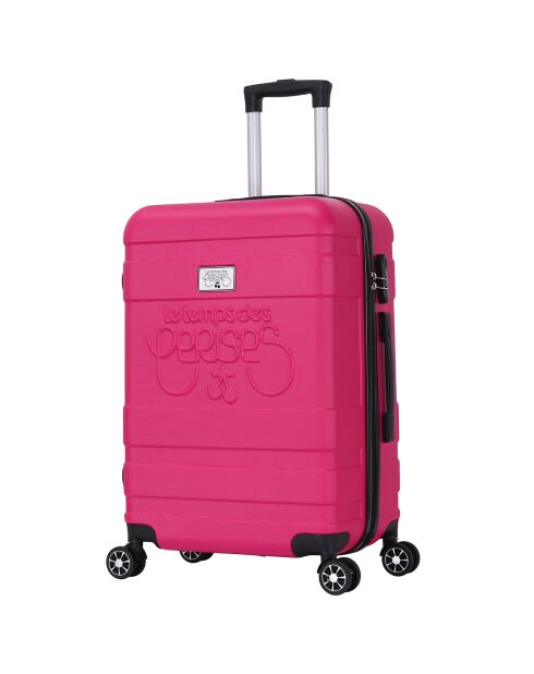 Lyra Mittelgroßer Reisekoffer mit 4 Doppelrollen, 65 cm, rosa