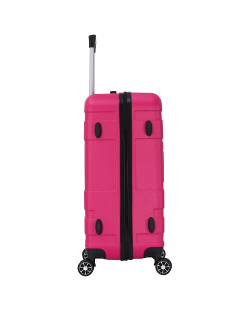 Valise Long Séjour 4 roues doubles Lyra 75 cm rose