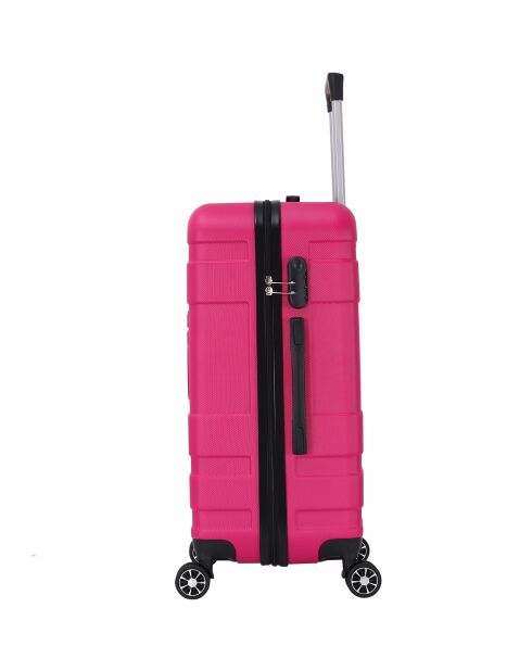 Valise Long Séjour 4 roues doubles Lyra 75 cm rose