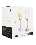 6 Flutes à champagne Neo transparents -  20cl