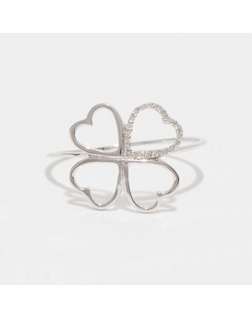 Bague Diamants 0.04 ct or blanc