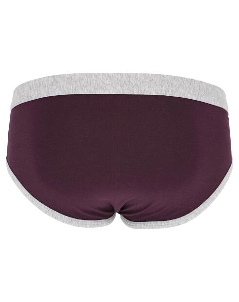 2 Slips Marvin bleu/rouge bordeaux