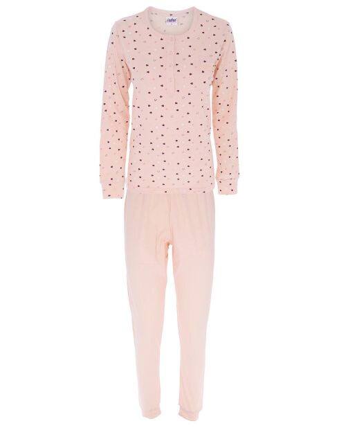 Pyjama manches longues & Pantalon Malia rose