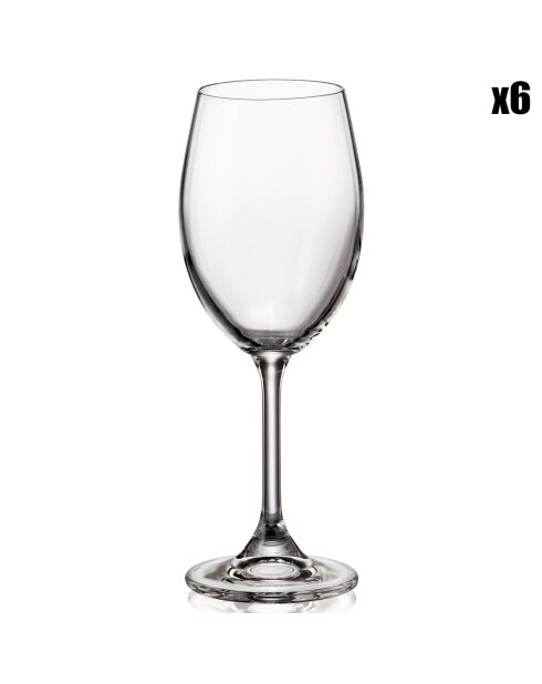 6 Verres à vin Oslo transparents -  25cl