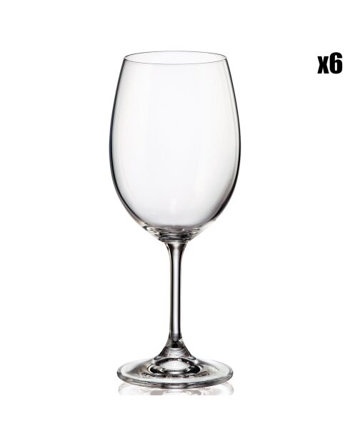 6 Verres à vin Oslo transparents -  35cl