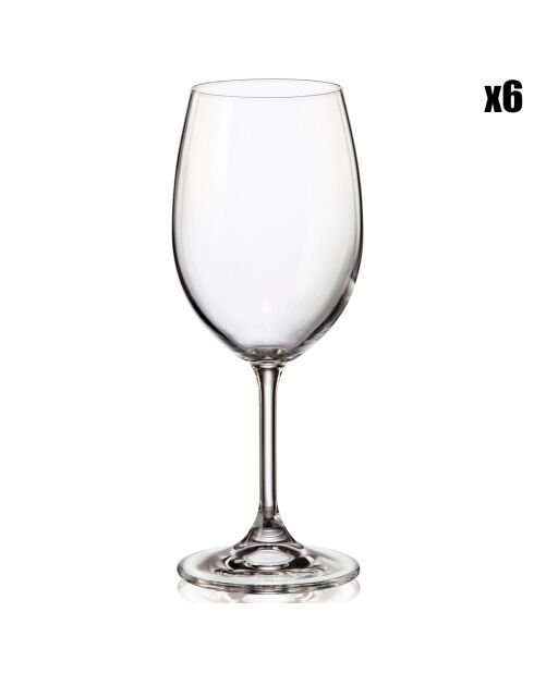 6 Verres à vin Oslo transparents -  45cl