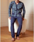 Pyjama manches longues & Pantalon Maximus bleu