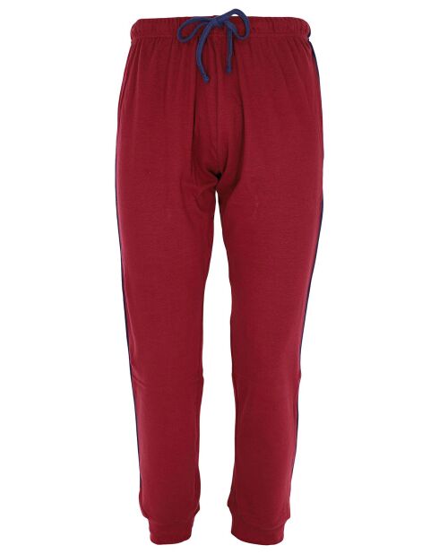 Pyjama manches longues & Pantalon Matei bleu/rouge