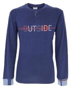 Pyjama manches longues & Pantalon Matei bleu/rouge