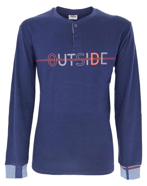 Pyjama manches longues & Pantalon Matei bleu/rouge