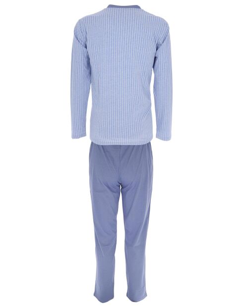 Pyjama manches longues & Pantalon Matys gris/bleu