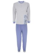 Pyjama manches longues & Pantalon Marcus gris/bleu