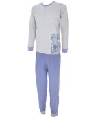 Pyjama manches longues & Pantalon Marcus gris/bleu