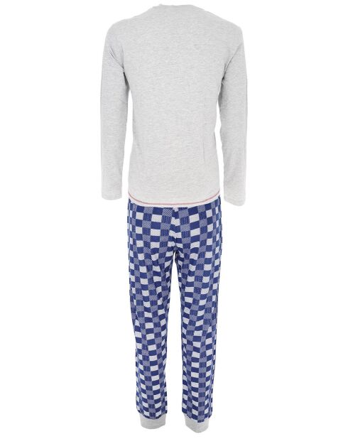 Pyjama manches longues & Pantalon Moise gris/bleu