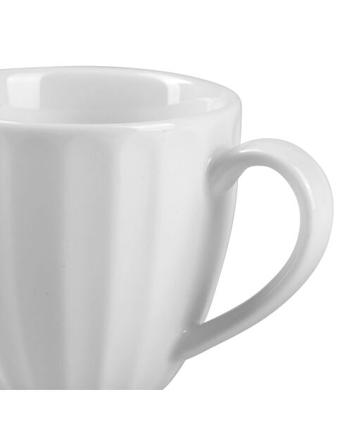 6 Tasses en Porcelaine Doux Souvenirs blanches - 9 cl