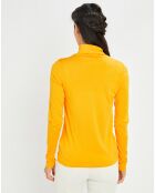 T-Shirt 100% Coton Bio col roulé jaune foncé