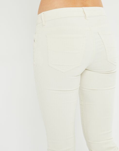 Pantalon en Velours côtelé Lulea écru
