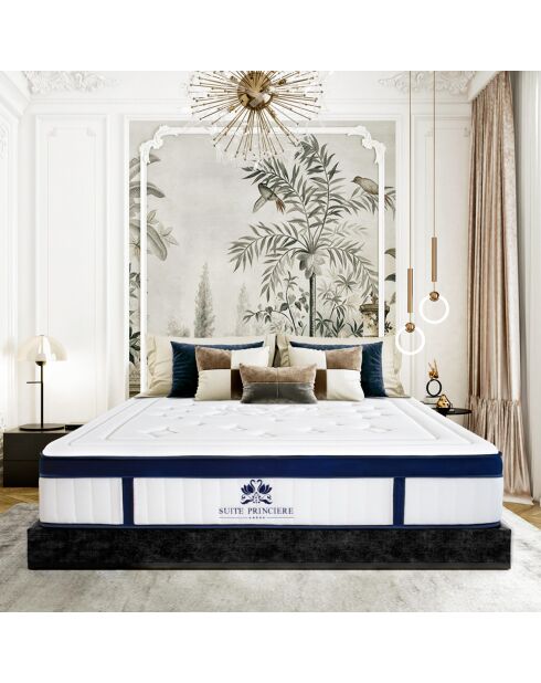 Pack Prêt-à-Dormir Suite Princière blanc/gris anthracite - 180x200 cm