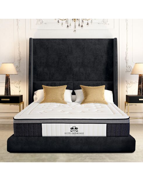 Pack Prêt-à-Dormir Suite Impériale blanc/gris anthracite - 140x200 cm