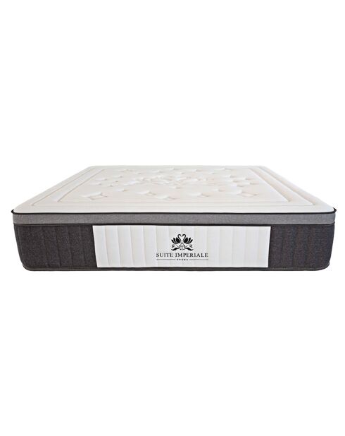 Pack Prêt-à-Dormir Suite Impériale blanc/gris anthracite - 140x200 cm