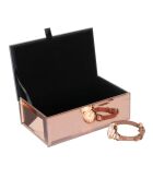 Boîte à bijoux miroir cuivré - 16x5.5x9.5 cm