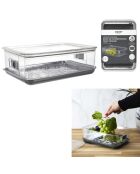 Boîte de conservation fruits et légumes 3.5l  transparent/gris - 18x9.2x27 cm